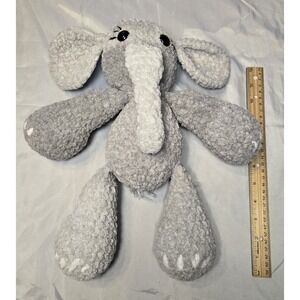Crocheted Handmade Lovey Plush Elephant Grey 15 Inch, Soft, Movable Legs, Arms